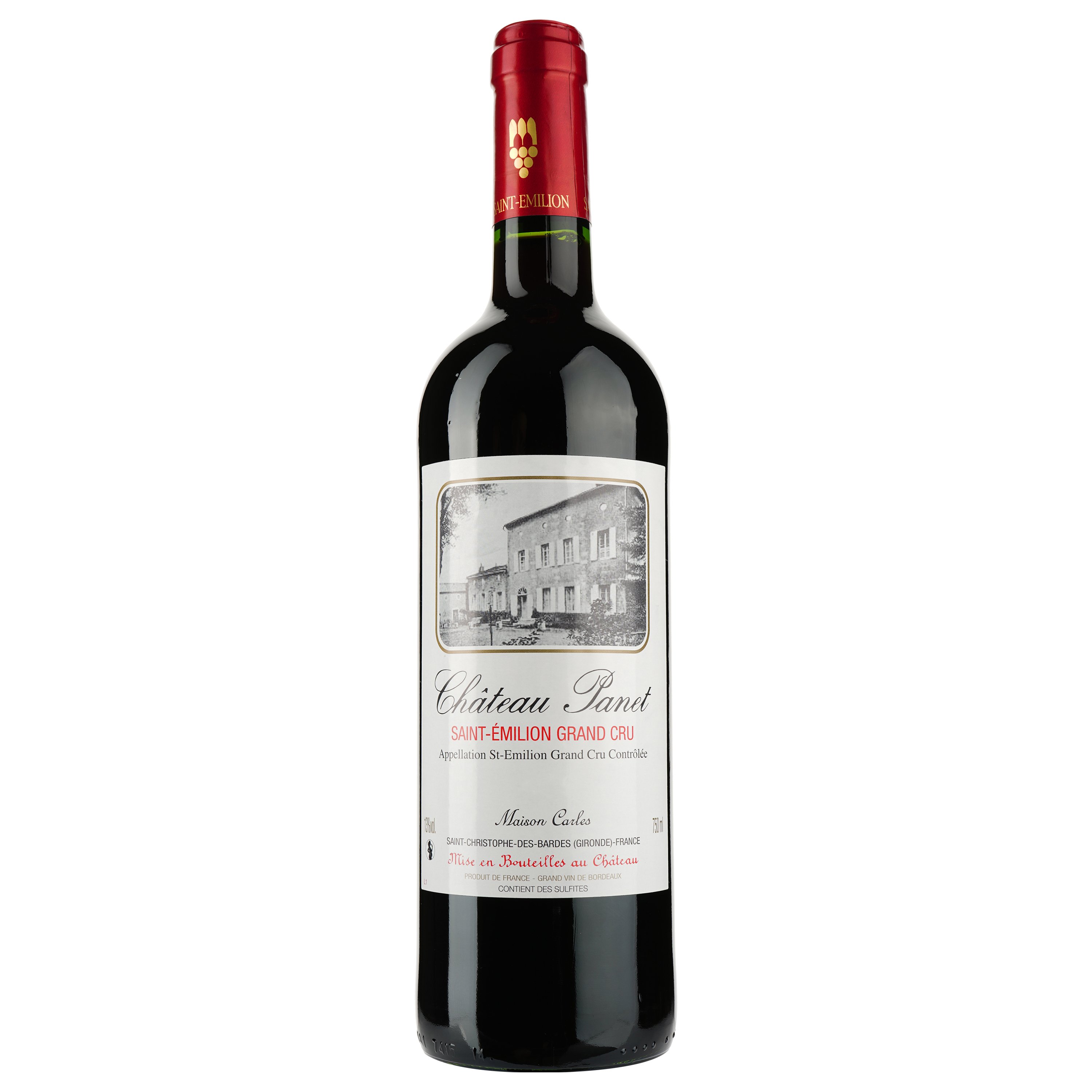 Вино Chateau Panet AOP Saint-Emilion Grand Cru 2013, червоне, сухе, 0,75 л - фото 1