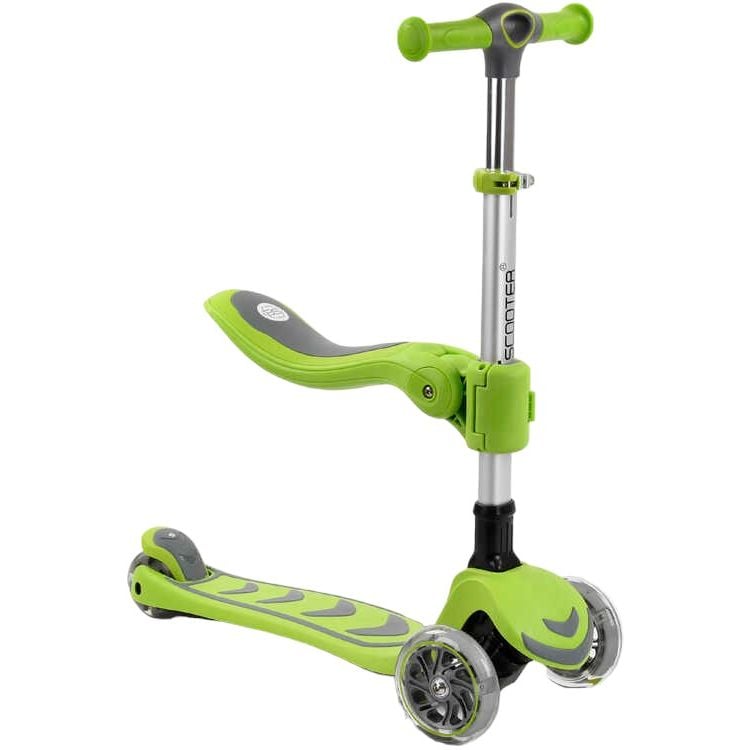 Самокат Best Scooter 24х58 см Сіро-салатовий 000255004 - фото 1