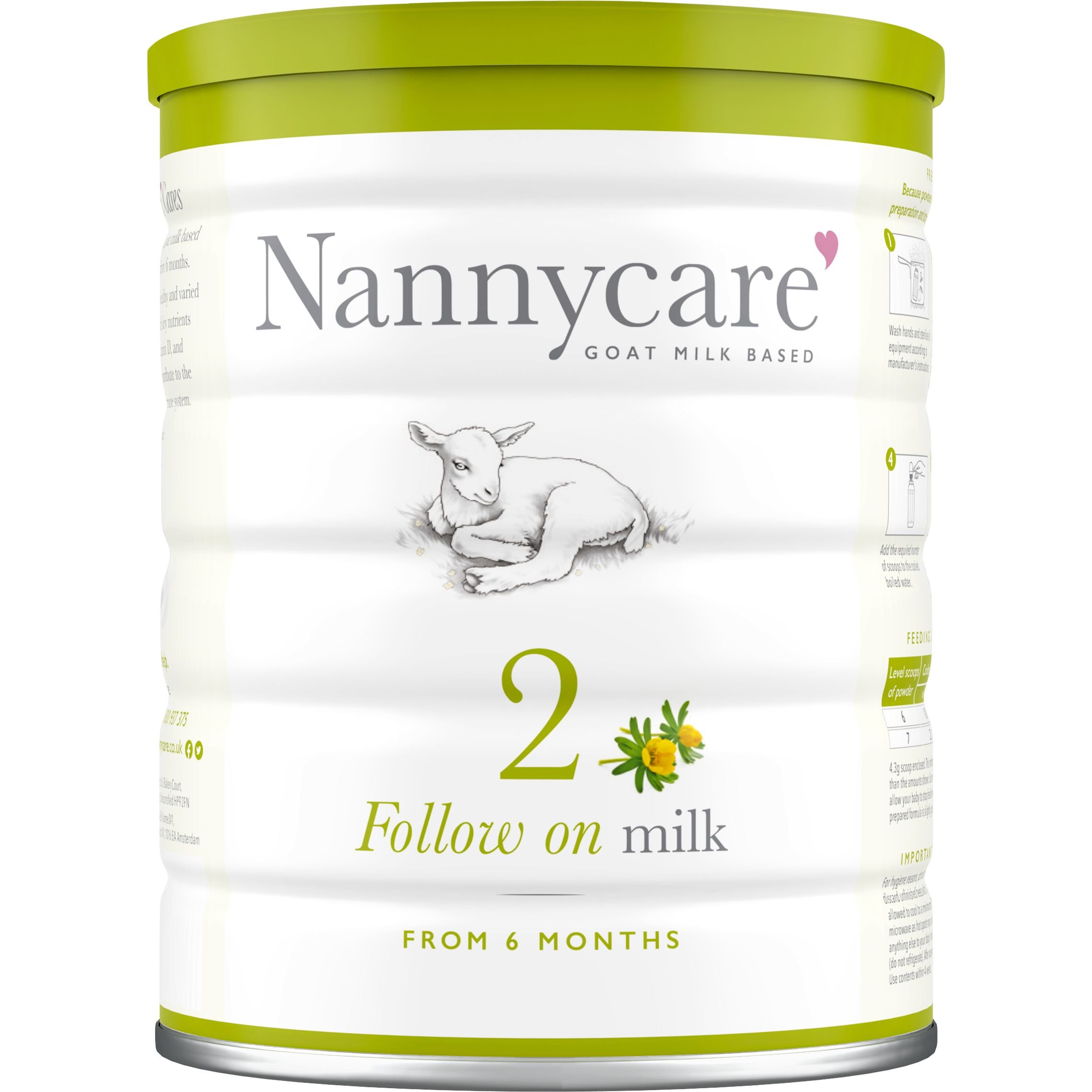 Суха молочна суміш Nannycare 2 з пребіотиками 900 г - фото 1
