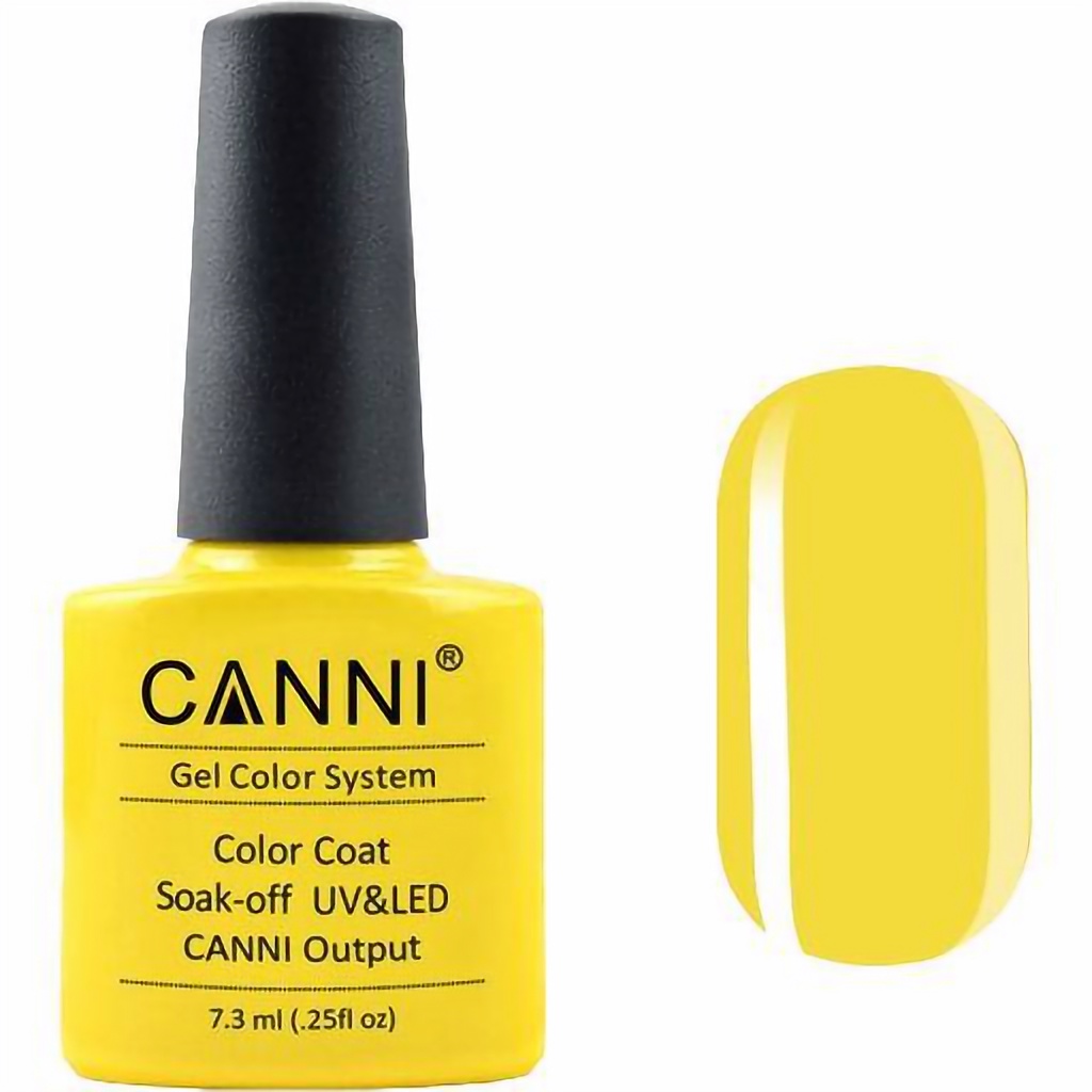 Гель-лак Canni Color Coat Soak-off UV&LED 01 жовтий 7.3 мл - фото 1