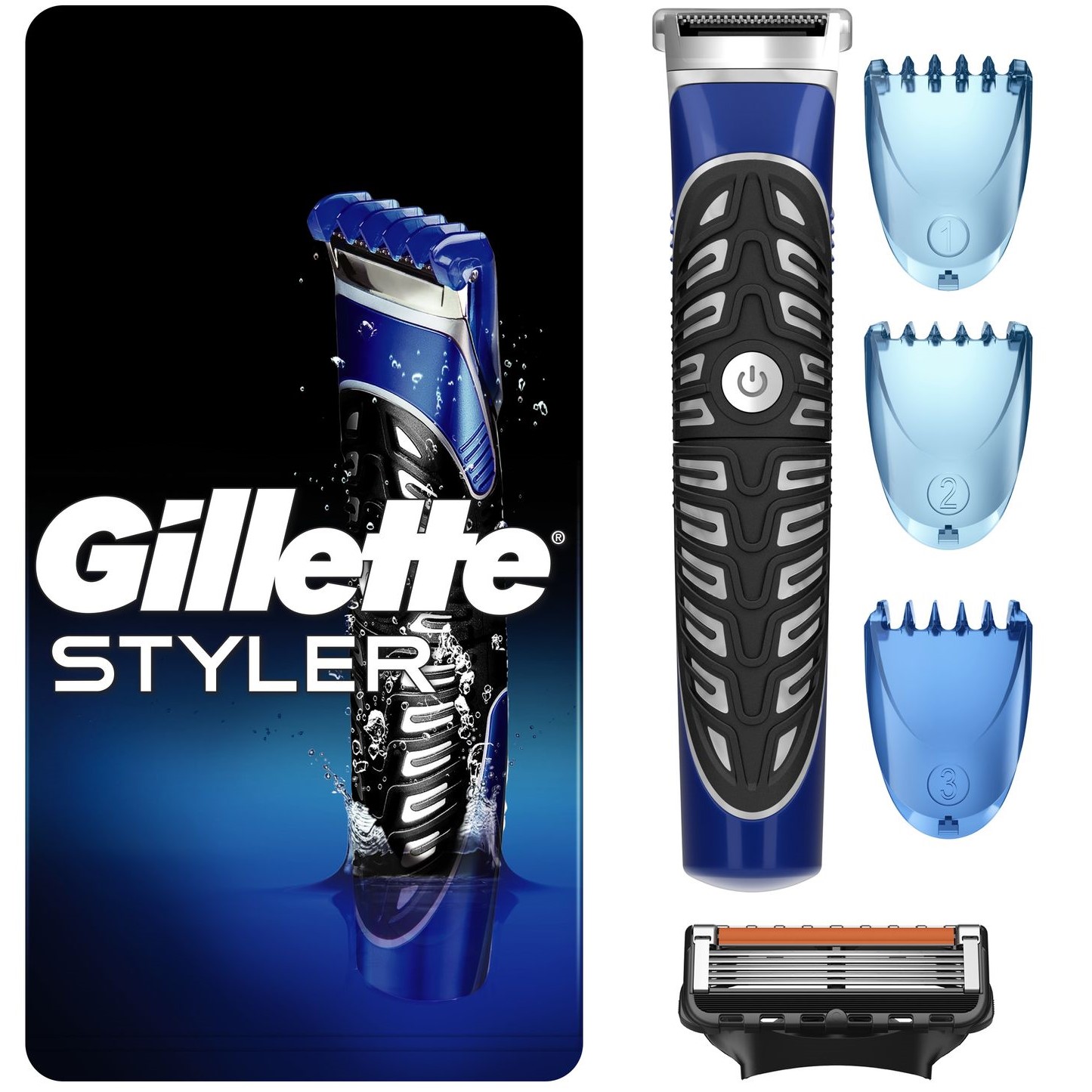 Бритва-стайлер Gillette Fusion 5 ProGlide Styler с 1 сменным картриджем ProGlide Power + 3 насадки для моделирования бороды и усов - фото 2