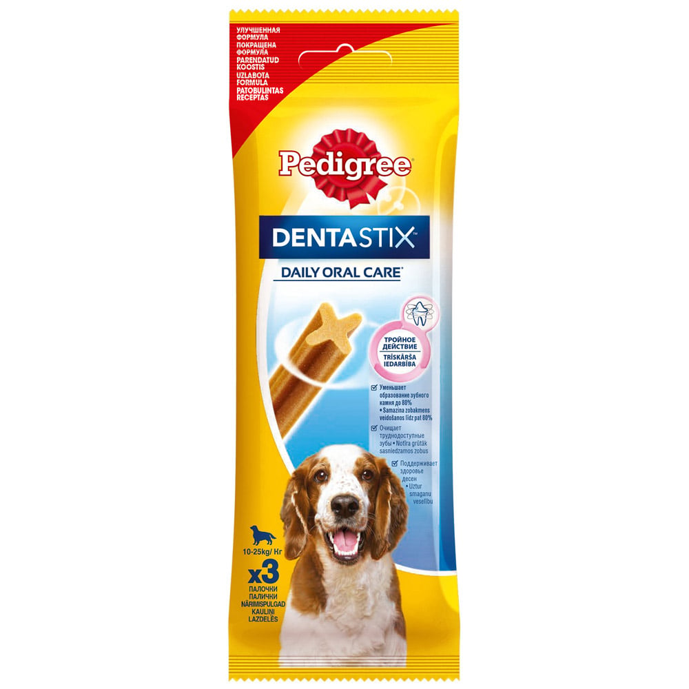 Лакомство для собак Pedigree Denta Stix для чистки зубов, 77 г - фото 1