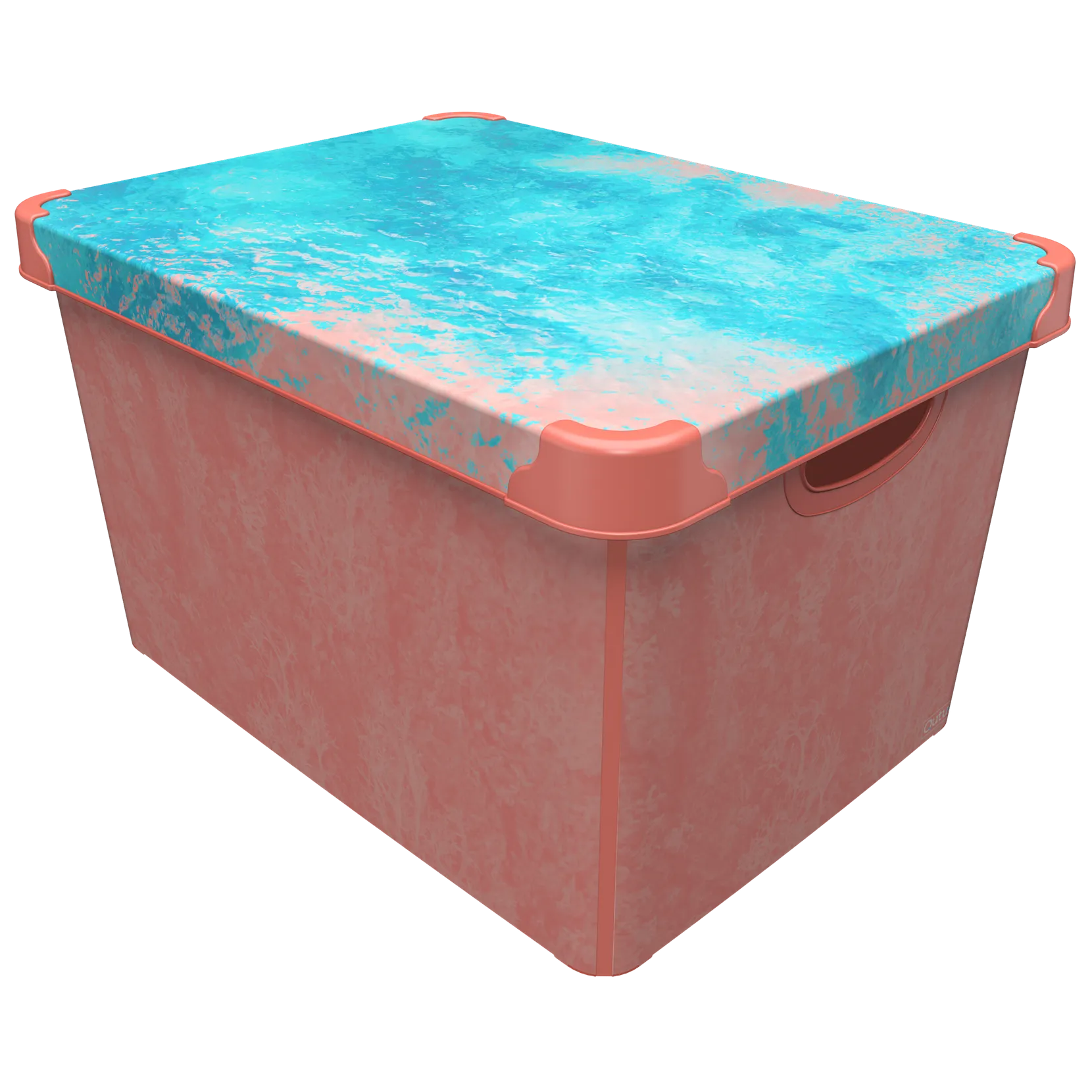 Коробка Qutu Style Box Coral, 20 л, 41х30х24см, коралловый (STYLE BOX с/к CORAL 20л.) - фото 1