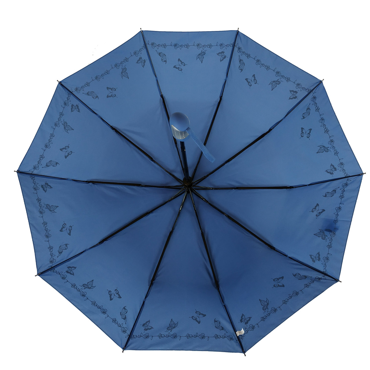 Женский складной зонтик полуавтомат Bellissimo 99 см синий - фото 5