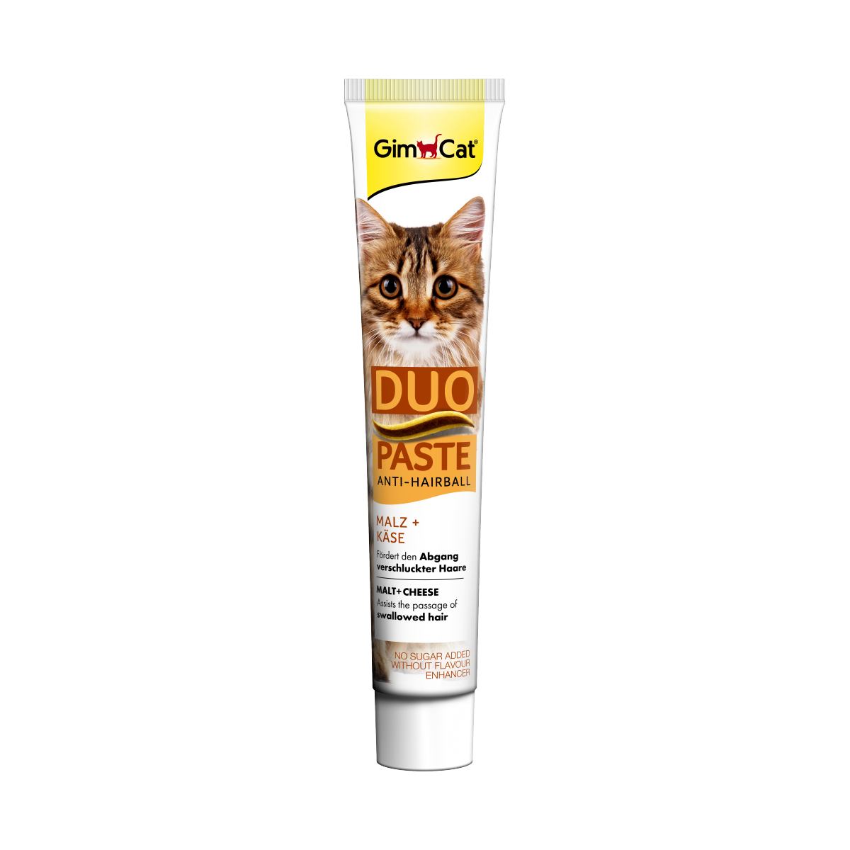 Лакомство для кошек GimCat Duo-Paste для выведения шерсти Солод + сыр, 50 г (G-417240) - фото 1