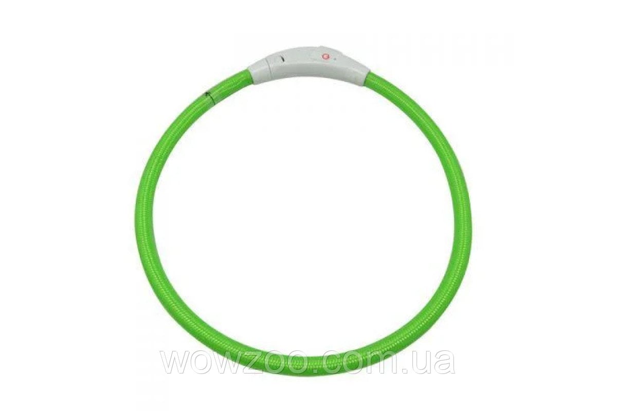 Ошейник для собак Croci LED, USB, светящийся, зеленый, 70 см (C5158679) - фото 1