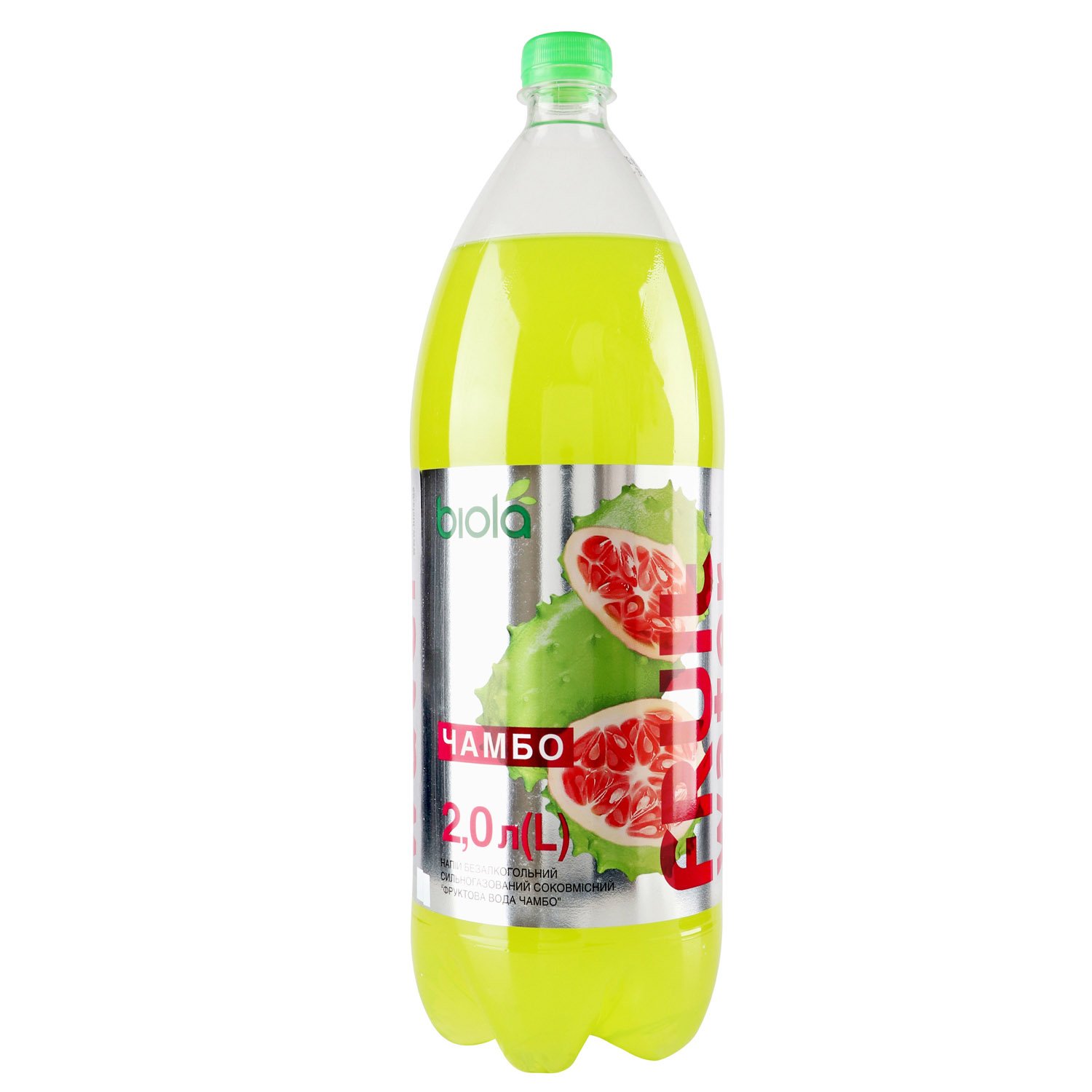 Напій безалкогольний Біола Fruit Water Chambo сильногазований соковмісний 2 л - фото 1