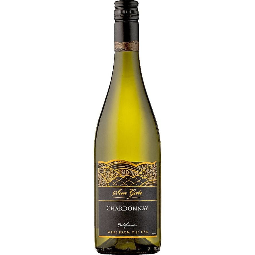 Вино Sun Gate Chardonnay, біле, сухе, 12,5%, 0,75 л (37560) - фото 1