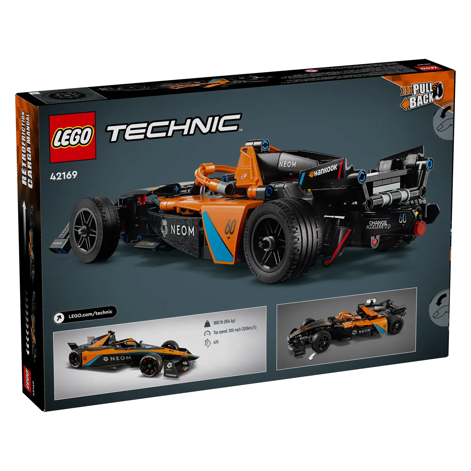 Конструктор LEGO Technic Автомобіль для перегонів NEOM McLaren Formula E 452 деталі (42169) - фото 11