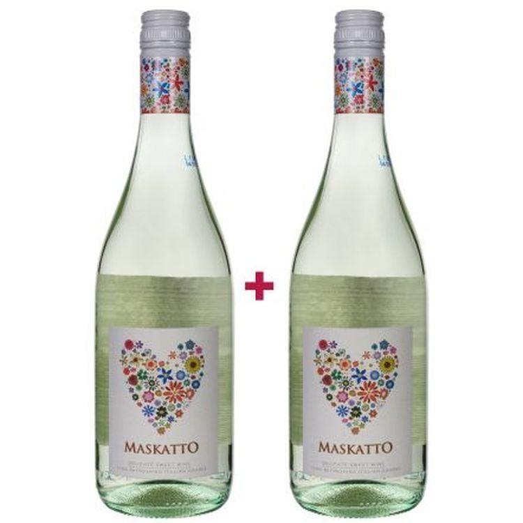 Набір вина Maskatto MPF Bianco, біле, солодке, 1,5 л (2 пляшки по 0, 75 л) - фото 1
