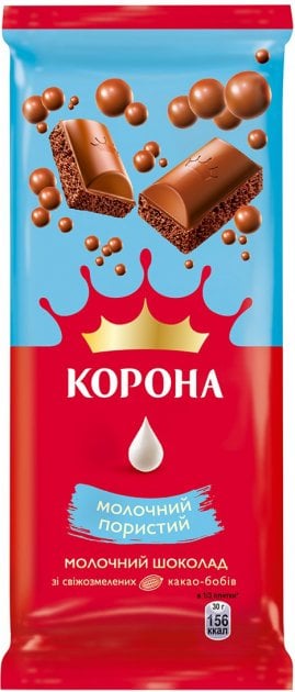 Шоколад молочный Корона пористый, 80 г (776176) - фото 1