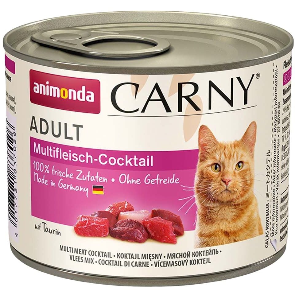 Вологий корм для котів Animonda Carny Adult Multi Meat Cocktail, мультим'ясний коктейль, 200 г - фото 1