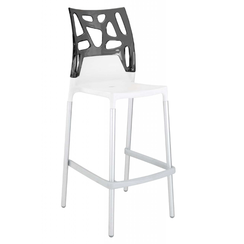 Барный стул Papatya X-Treme Ego-Rock, белый с серым (4823044306251) - фото 1