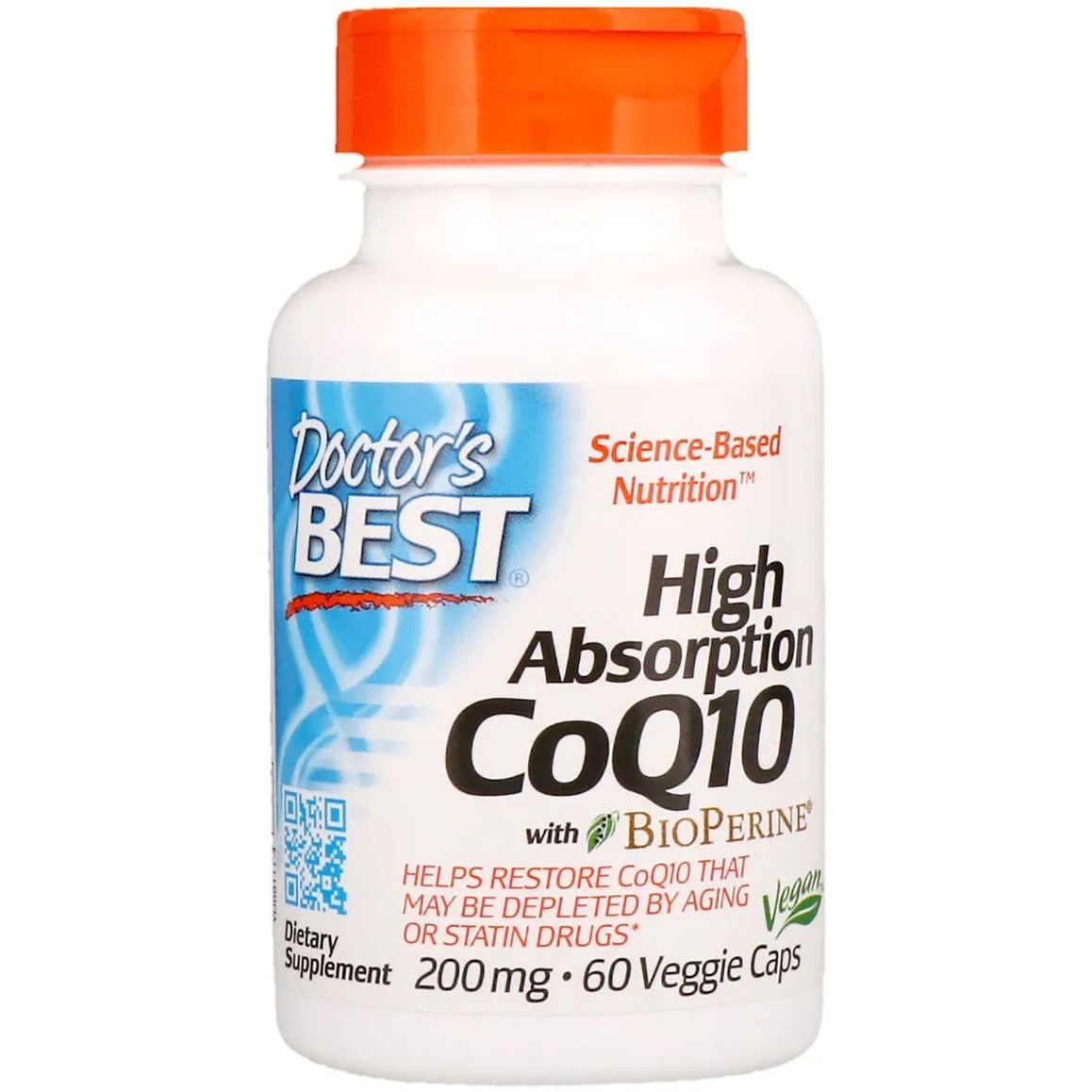 Коензим Q10 з біоперином Doctor's Best High Absorption CoQ10 with BioPerine 200 мг 60 вегетаріанських капсул - фото 1