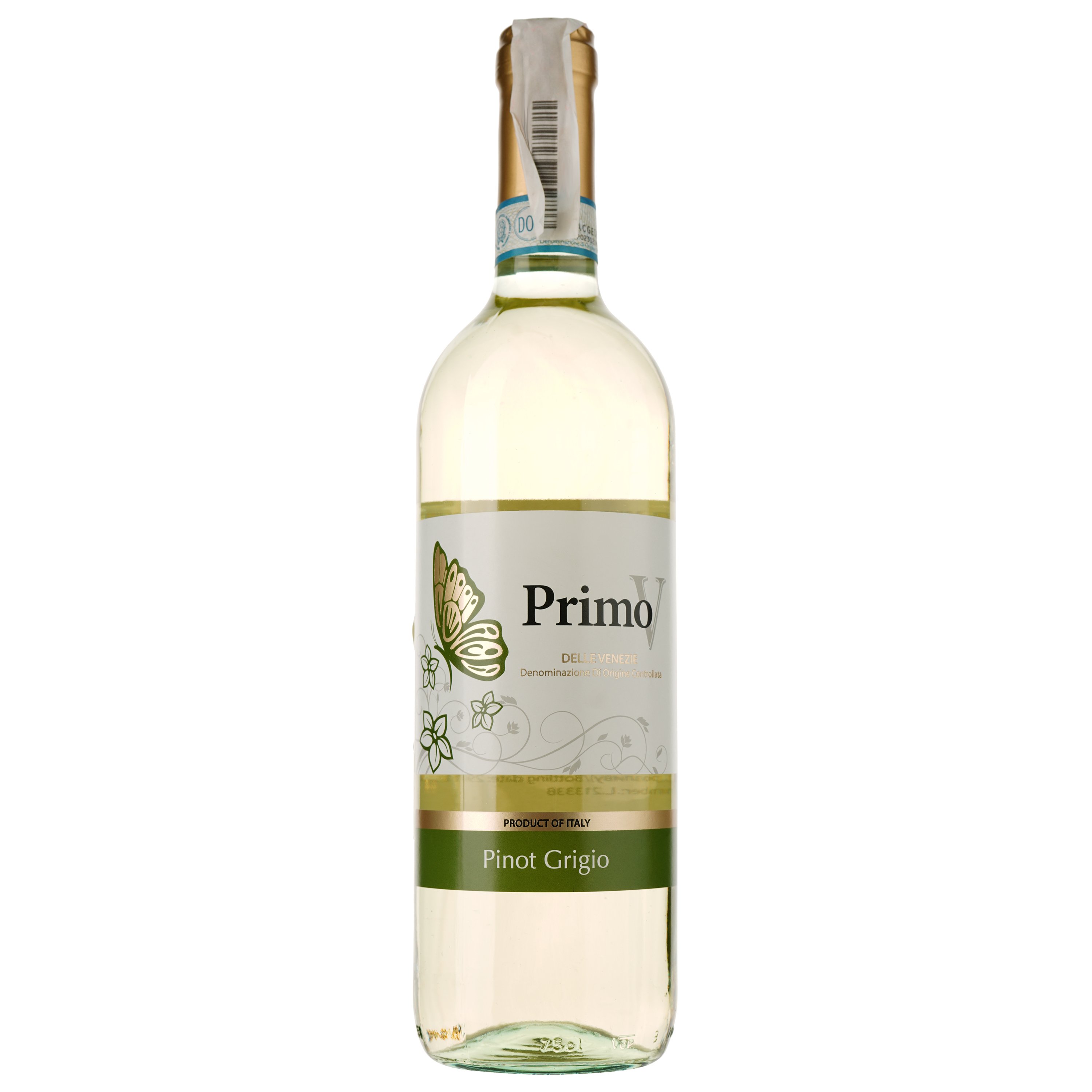 Вино Primo V Pinot Grigio kosher, 12,5%, 0,75 л (847898) - фото 1