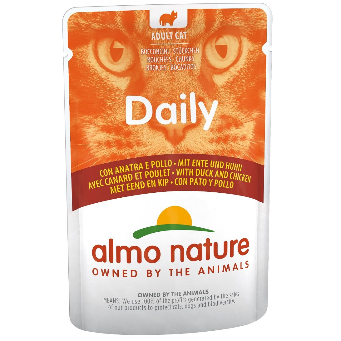 Влажный корм для кошек Almo Nature Daily Cat, с курицей и уткой, 70 г (5276) - фото 1