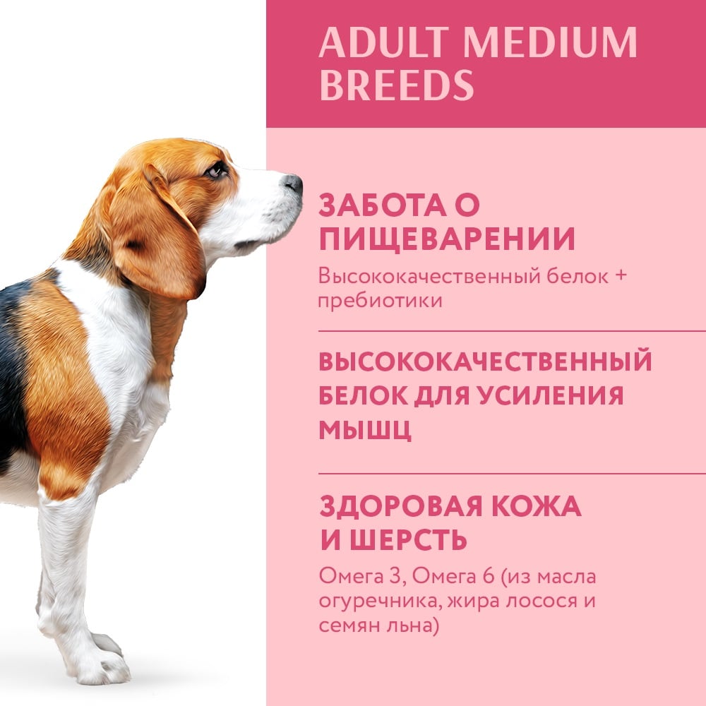 Сухий корм для дорослих собак середніх порід Optimeal, індичка, 4 кг (B1760501) - фото 4