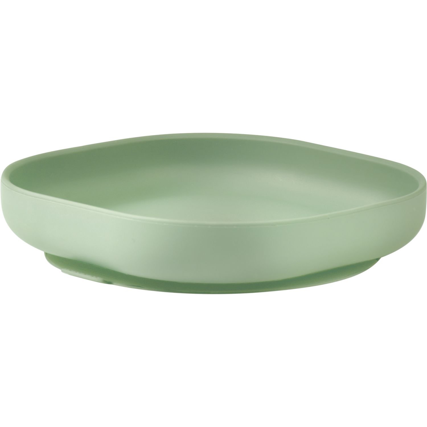 Силиконовая тарелка на присоске Beaba Silicone Suction Plate, зеленая (913551) - фото 1