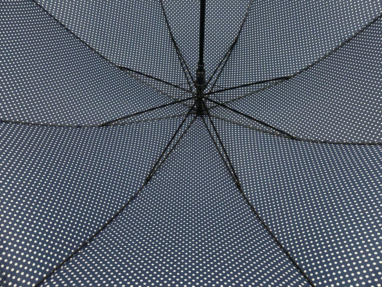 Жіноча парасолька-палиця напівавтомат Swifts 94 см синя - фото 6