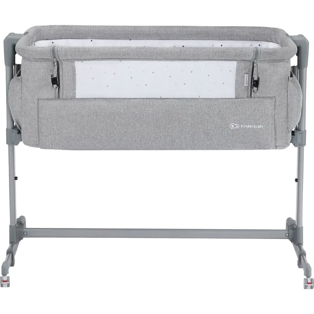 Приставная кроватка-люлька Kinderkraft Neste Up Grey Light Melange светло-серая (00000027309) - фото 1