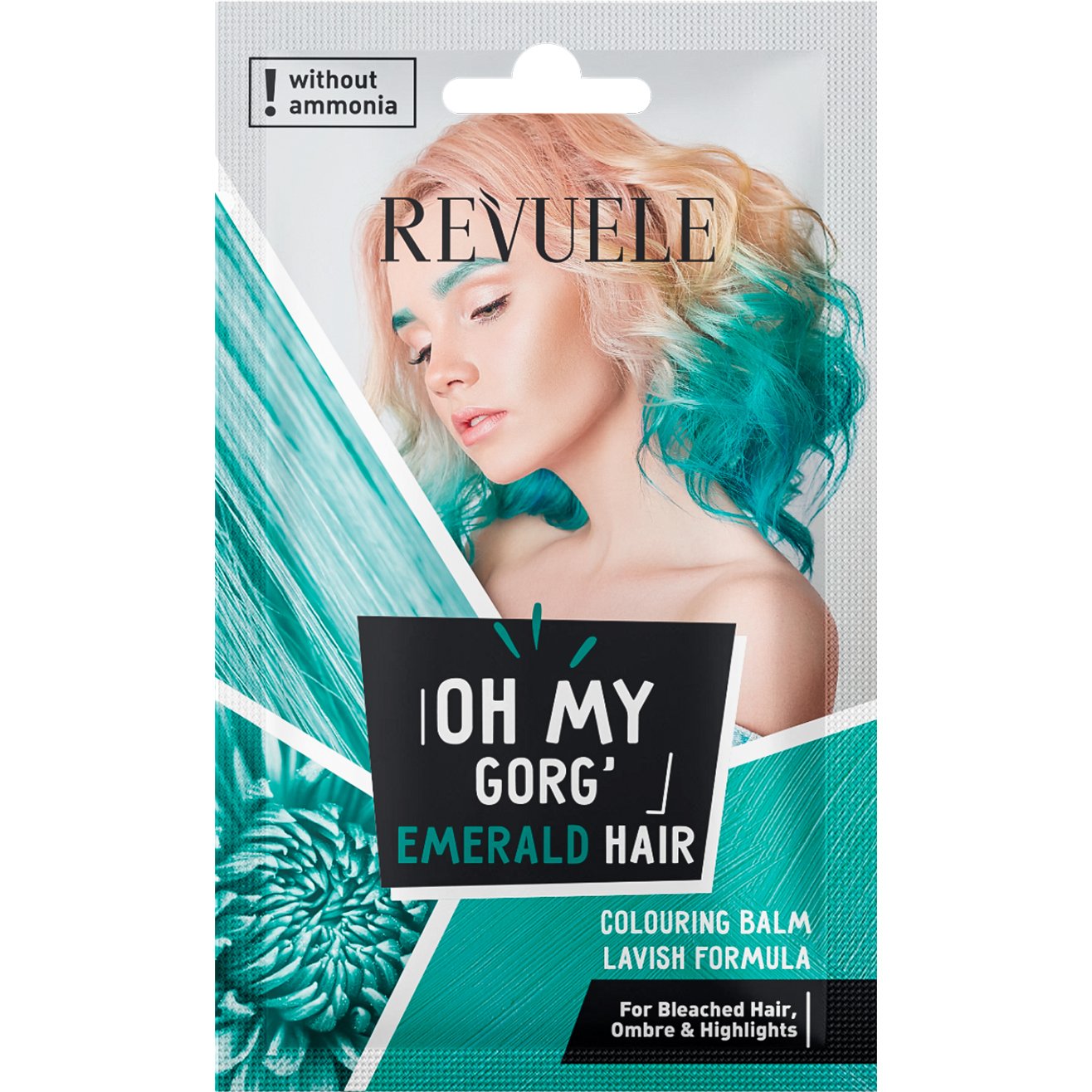 Бальзам для волос Revuele Oh My Gorg Emerald Hair Colouring Balm, зеленый, 25 мл - фото 1