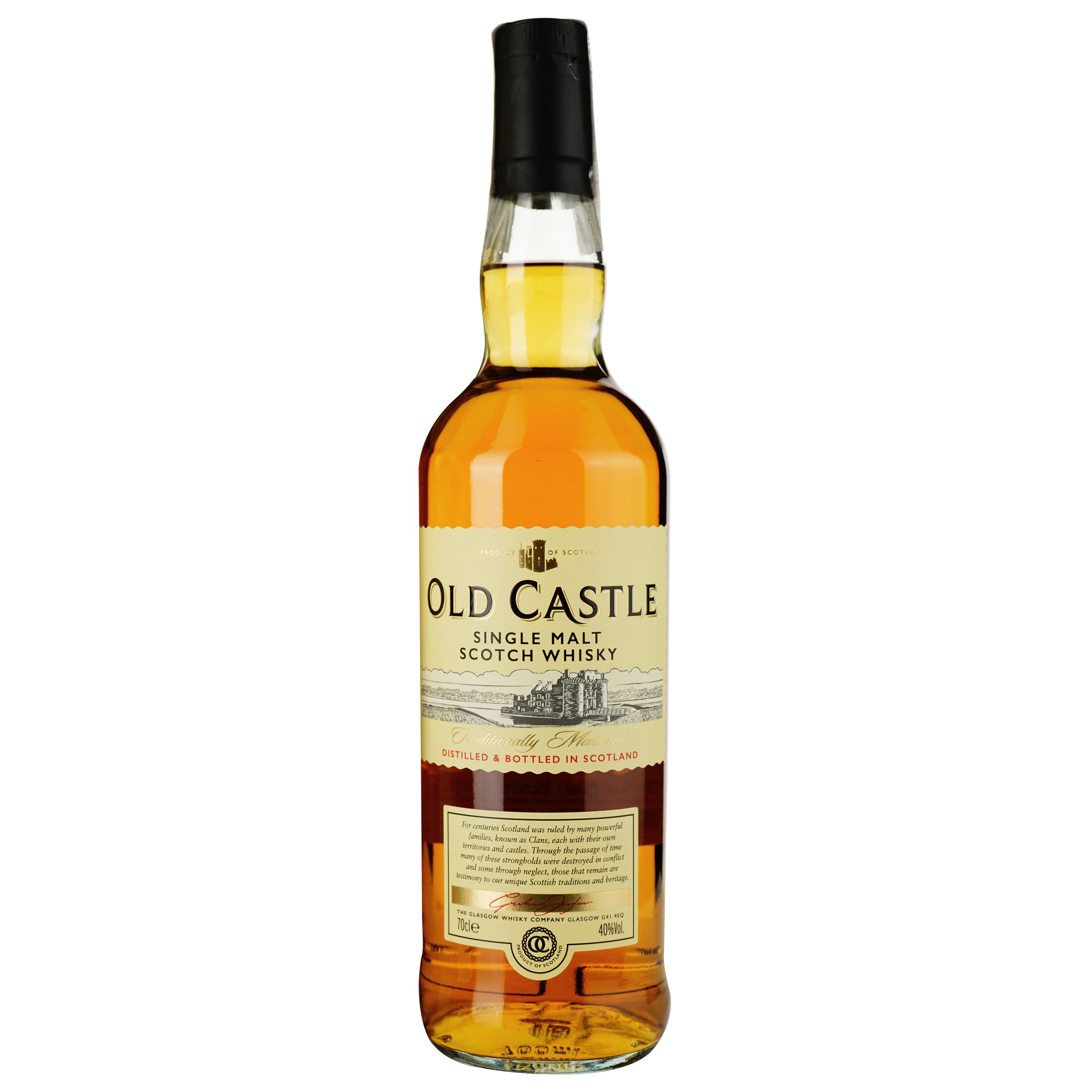 Виски Old Castle Single Malt Scotch Whisky, в подарочной упаковке, 40%, 0,7 л (847726) - фото 2