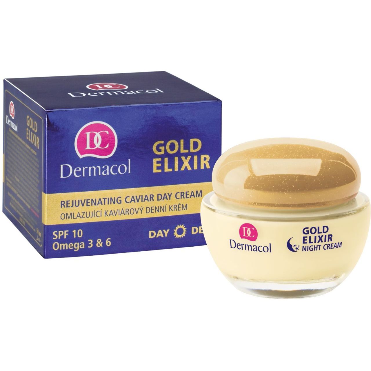 Крем дневной омолаживающий Dermacol Gold Elixir Rejuvenating Caviar Day Cream SPF 10, 50 мл - фото 2