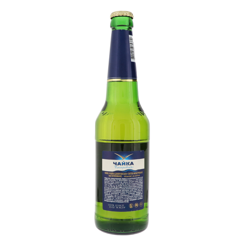 Пиво Чайка Дніпровська, светлое, 4,8%, 0,45 л (866176) - фото 2