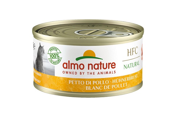 Вологий корм для котів Almo Nature HFC Cat Natural, куряча грудка, 70 г (9022H) - фото 1