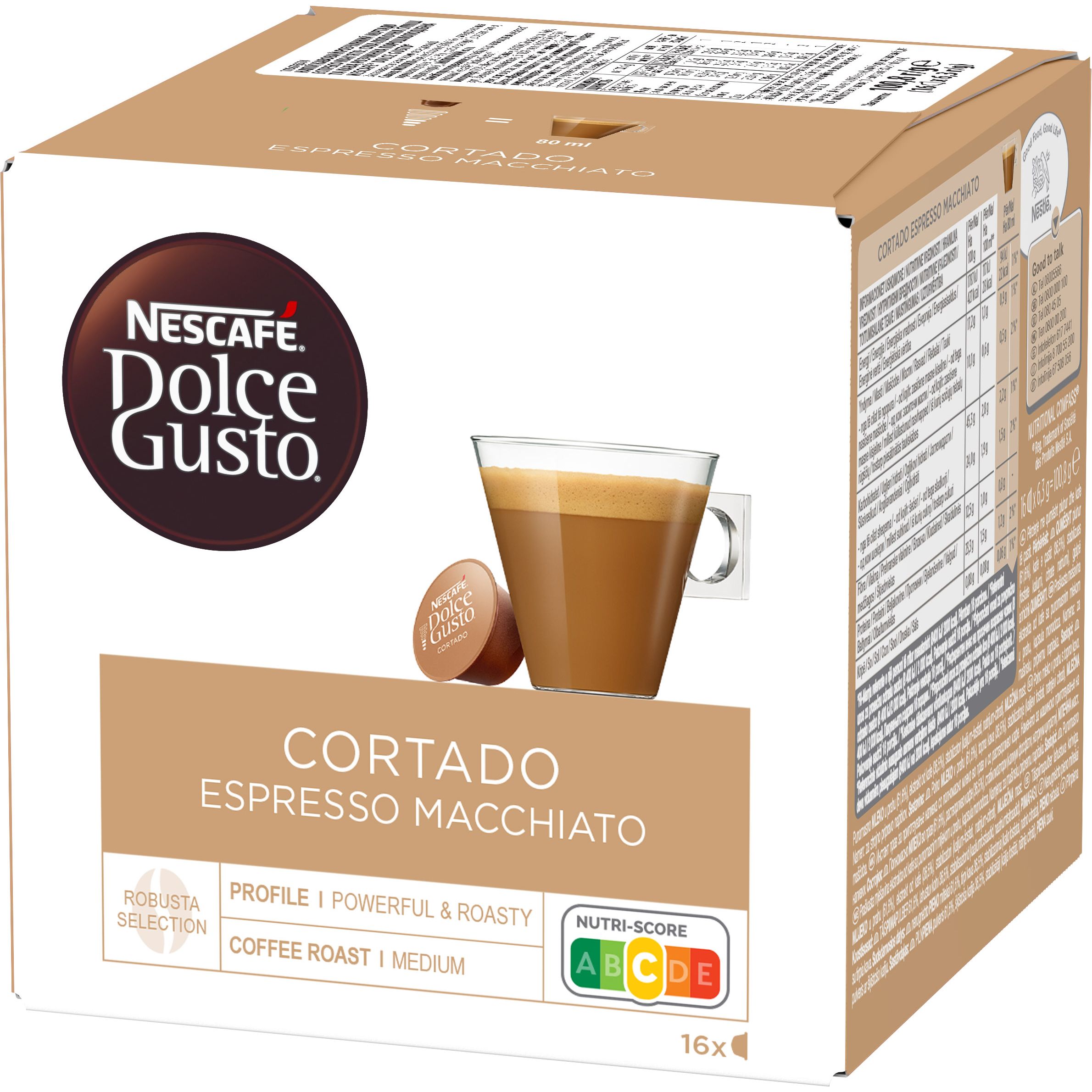 Набор кофе в капсулах Nescafe Dolce Gusto Cortado Espresso Macchiato 302.4 г (3 пак. x 100.8 г) - фото 2