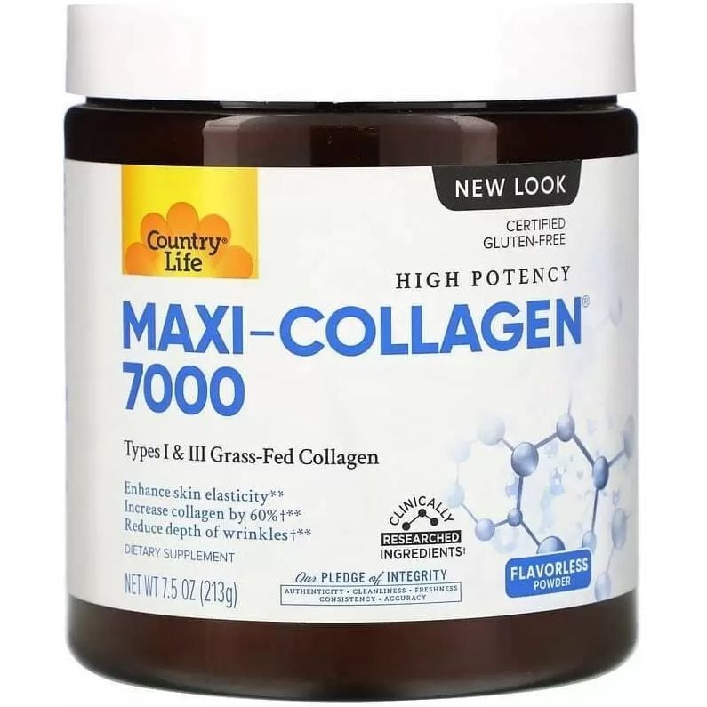 Коллаген с витамином А и С Country Life Maxi-Collagen 7000 мг 213 г - фото 1
