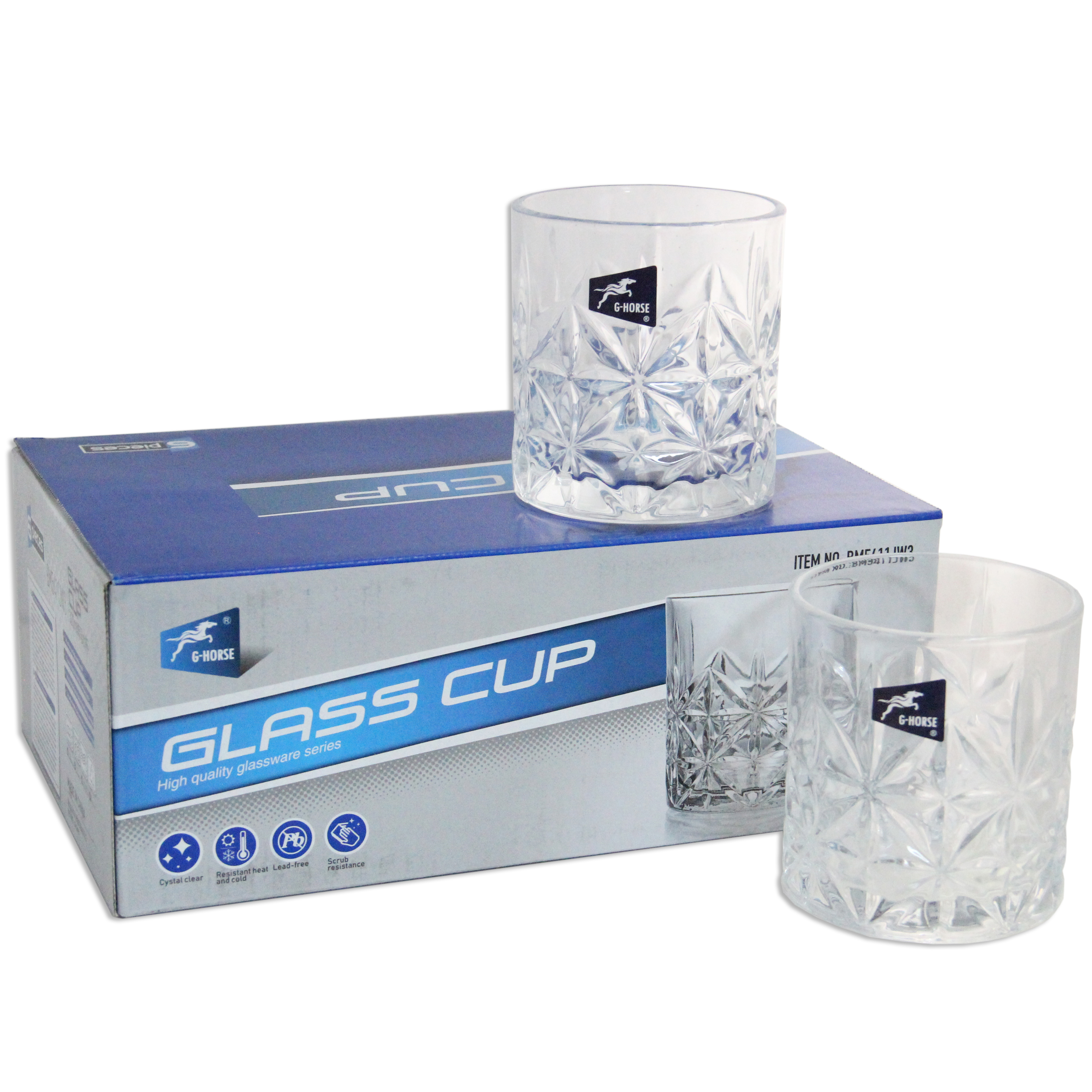 Набір склянок Crystal Carol в упаковці G Horse YBCG-235 320 мл 6 шт. (83000235_YBCG-235) - фото 2