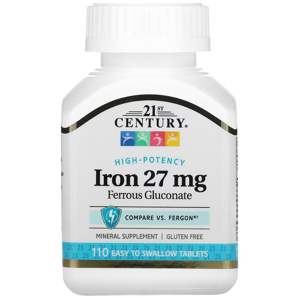 Железо высокоэффективное 21st Century High-Potency Iron 27 мг 110 таблеток - фото 1