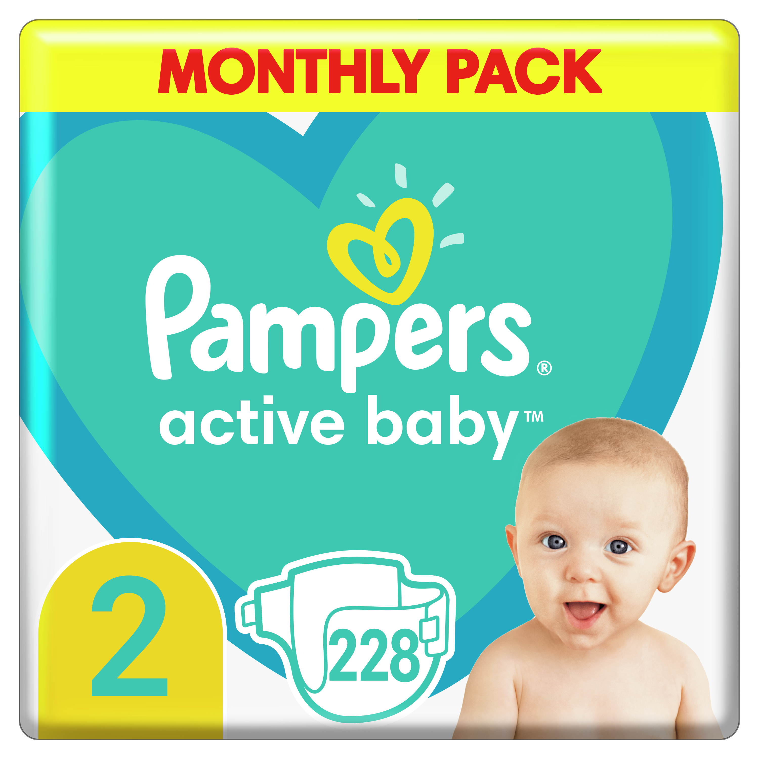 Підгузки Pampers Active Baby 2 (4-8 кг), 228 шт. - фото 1