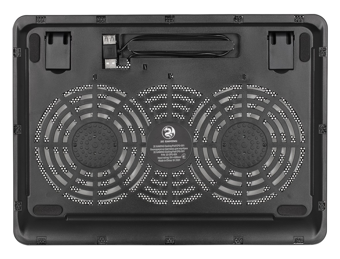 Охлаждающая подставка для ноутбука 2E Gaming CPG001 2xFan LED 14 дюймов  - фото 3