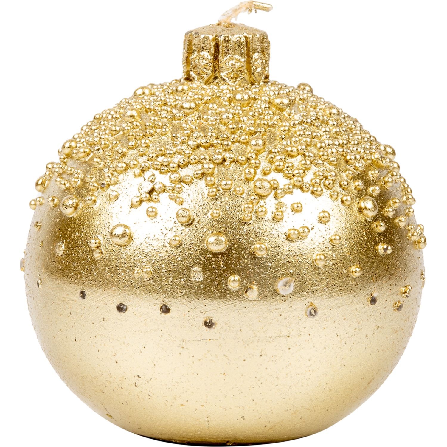 Свічка новорічна парафінова Novogod'ko Куля 9х9 см золота (974675) - фото 1