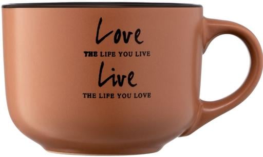 Чашка Ardesto Way of life, 550 мл, коричневый (AR3478BR) - фото 3