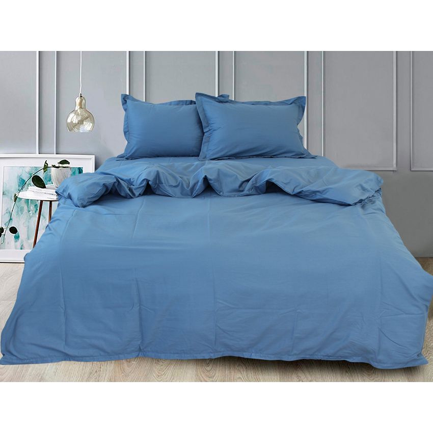 Комплект постільної білизни TAG Tekstil Сімейний Синій 000240707 (Blue Grey) - фото 1