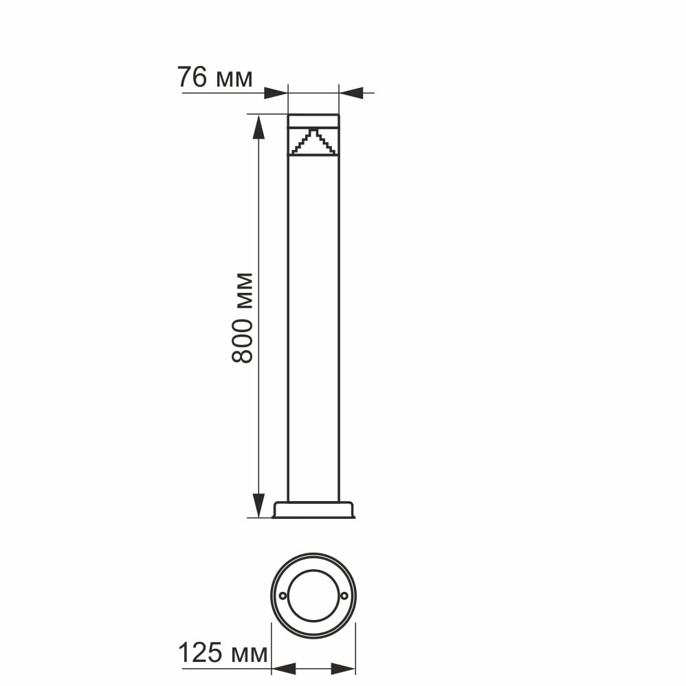 Світильник архітектурний Videx LED AR05 IP54 3W 2700K 80 см (VL-AR05-03082S) - фото 3