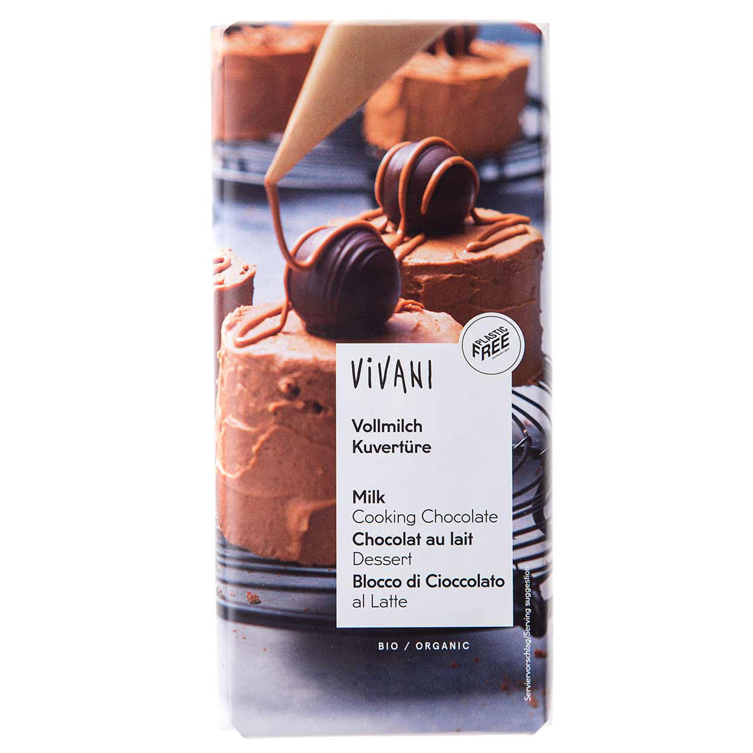 Кувертюр молочный Vivani Cooking Chocolate 35% органический 200 г - фото 1