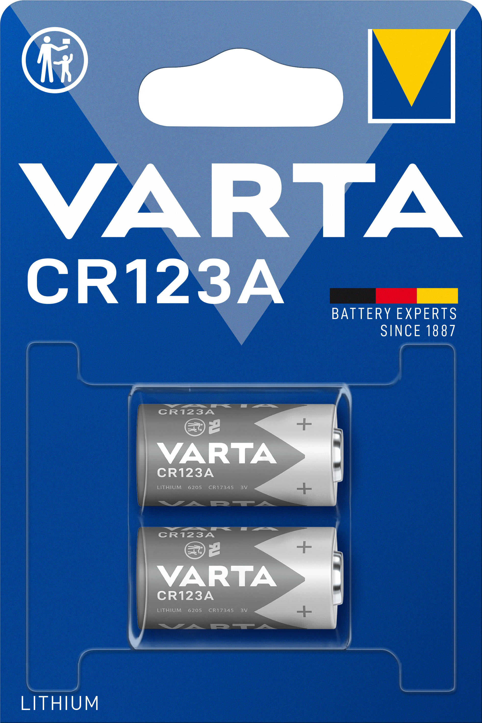 Батарейка Varta Photo CR 123A Bli 2 Lithium, 2 шт. (6205301402) - фото 1