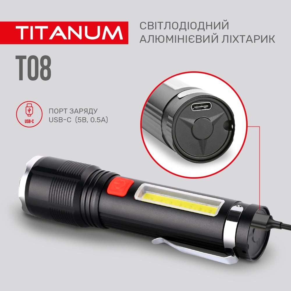 Ліхтар портативний Videx Titanum 700 Lm 6500 K (TLF-T08) - фото 8