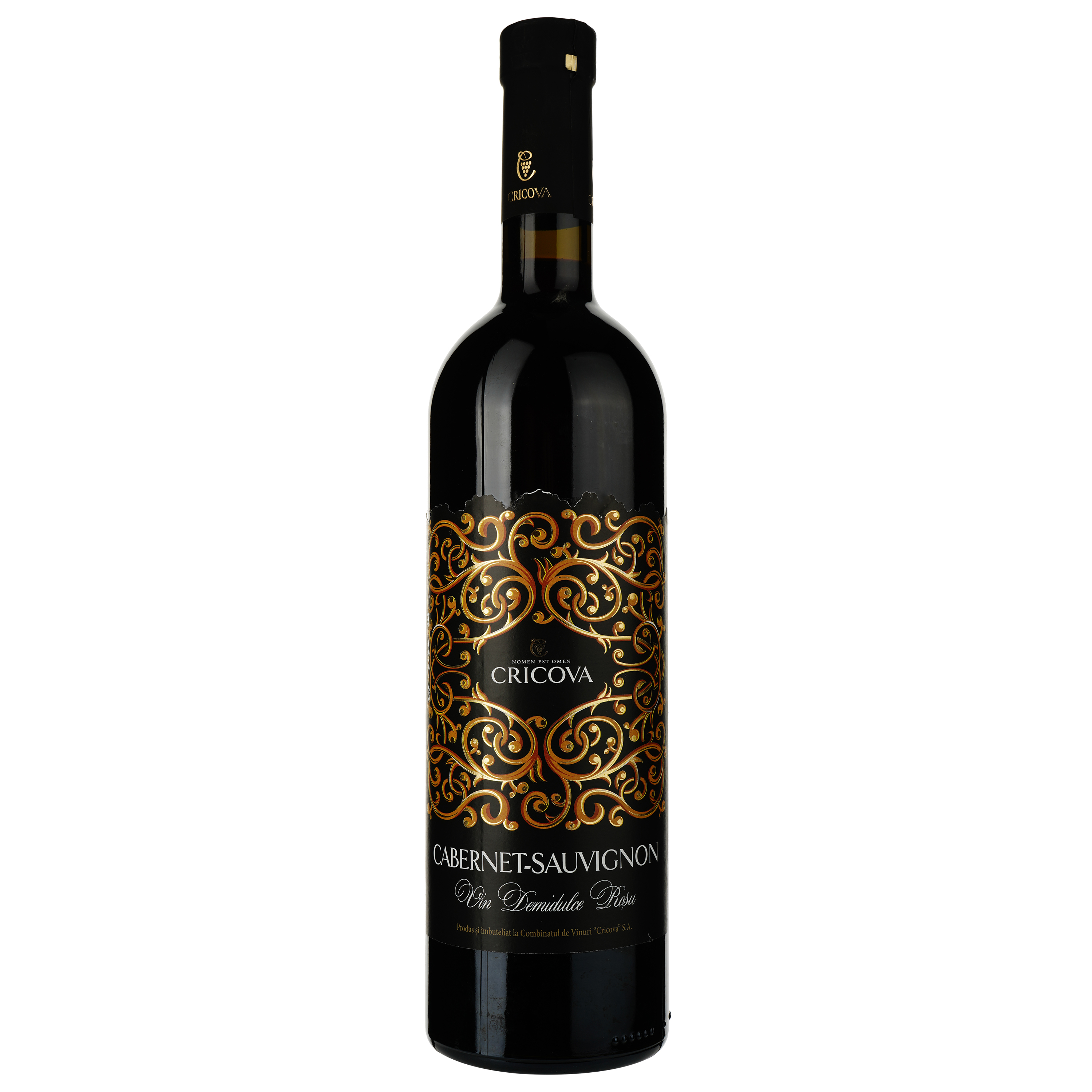 Вино Cricova Cabernet Sauvignon Ornament, красное, полусладкое, 0.75 л - фото 1