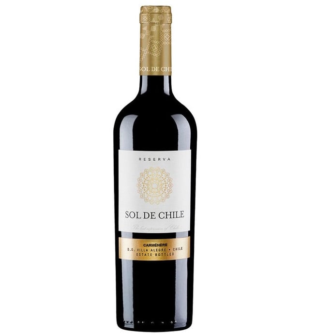 Вино Sol de Chile Карменер Резерва, красное сухое, 13,5%, 2016, 0,75 л - фото 1