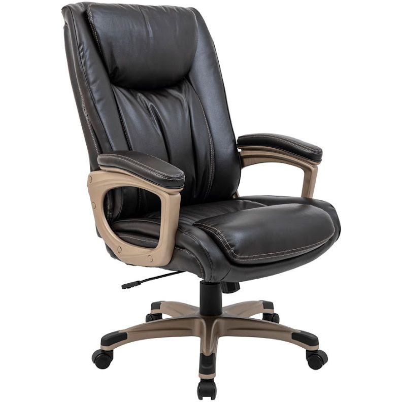 Кресло офисное Richman Магнат Пластик Рич M-2 Anyfix Кожа Сплит темно-коричневый (RCM-1063) - фото 1