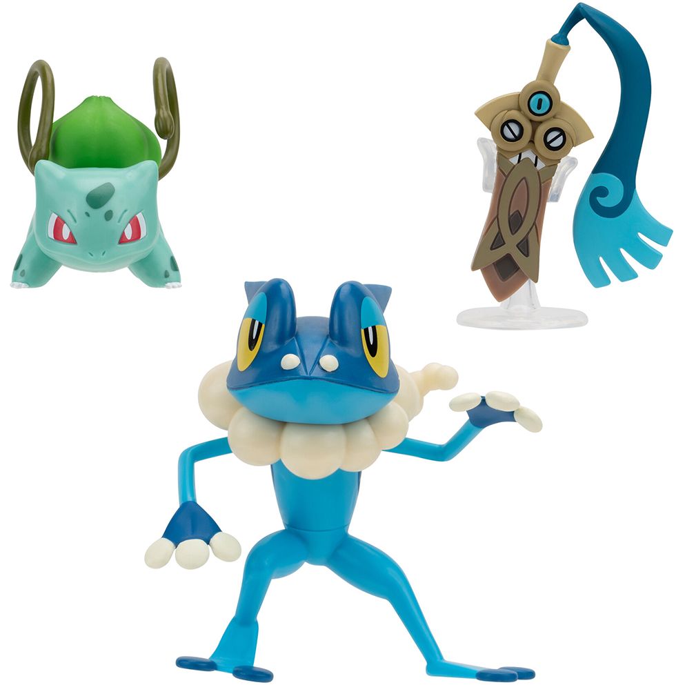 Набір ігрових фігурок Pokemon W19 Хонедж, Бульбазавр, Фрогадир - фото 3