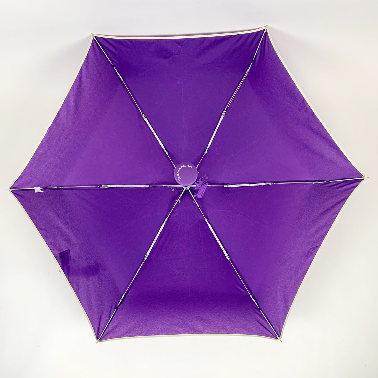 Женский складной зонтик механический Victoria 90 см сиреневый - фото 5