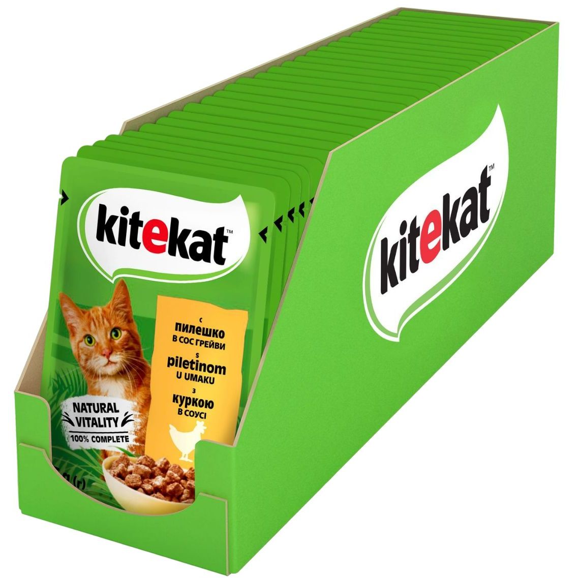 Вологий корм для котів Kitekat, з куркою в соусі, 85 г - фото 2
