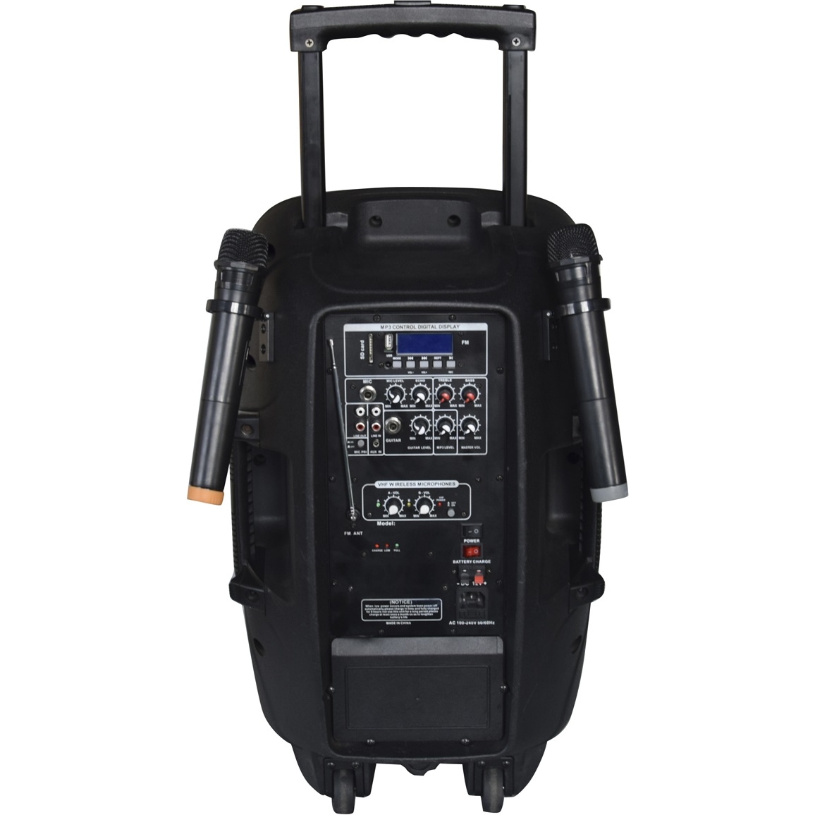 Автономна активна акустична система BiG JB12RECHARGE350 два радіомікрофони караоке - фото 2