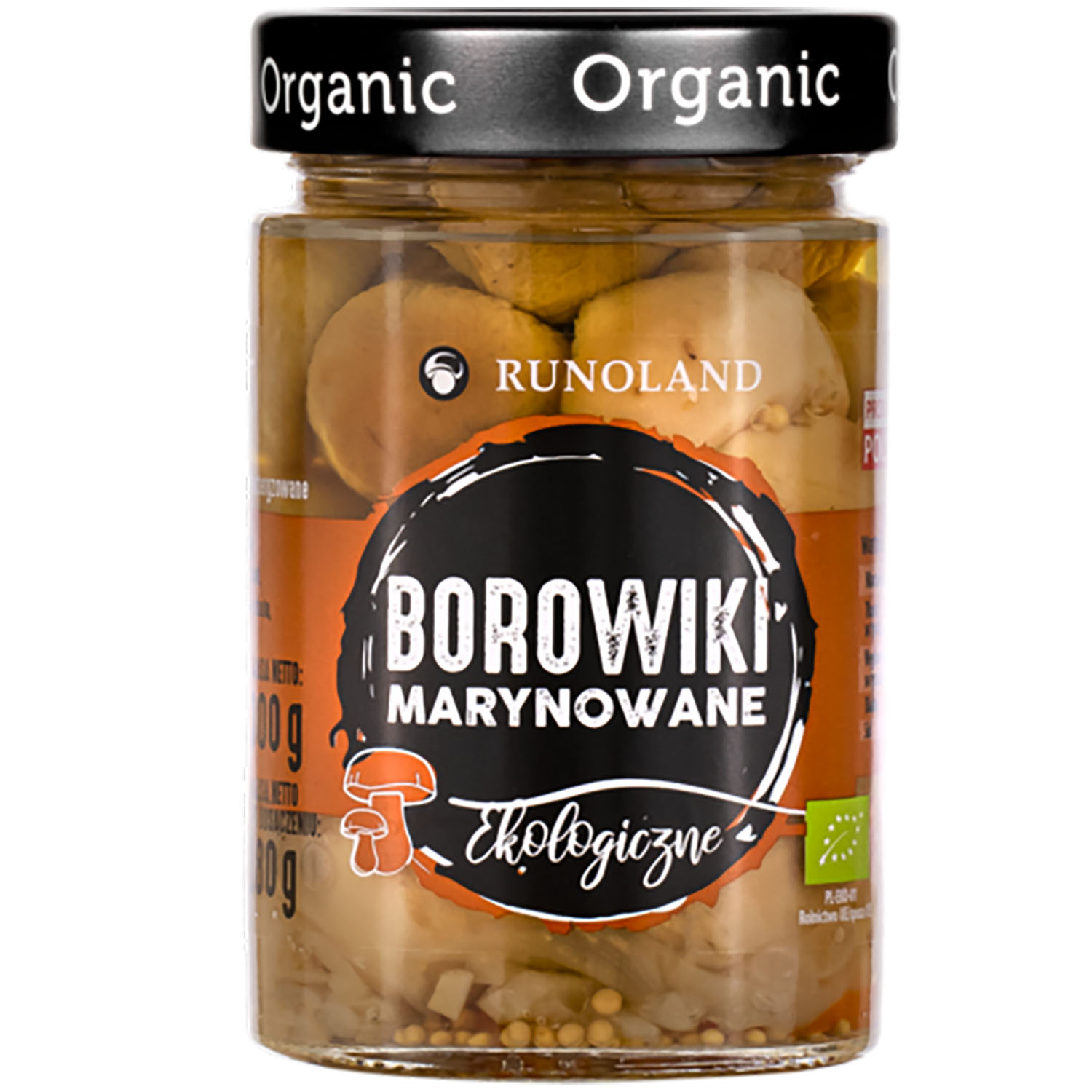 Гриби Runoland Borowik Marynowany Bio білі мариновані органічні 300 г - фото 1
